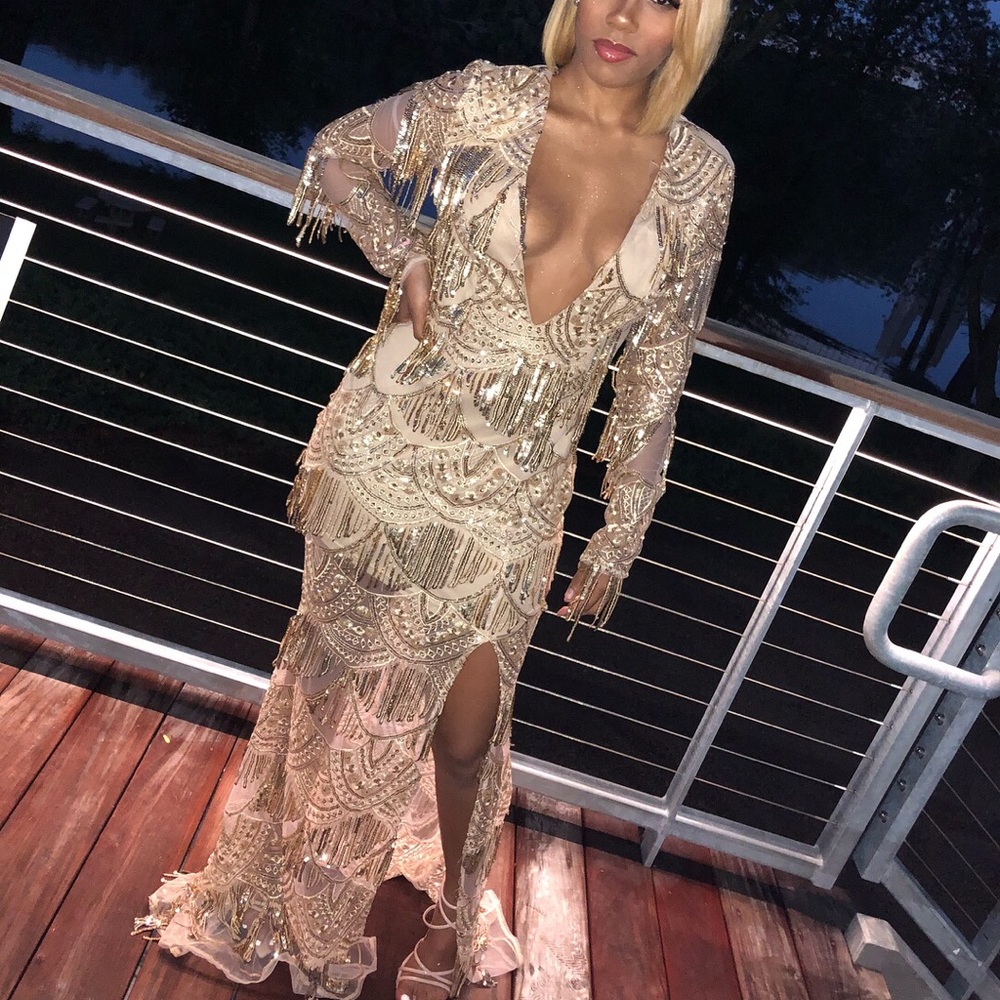 Gold dress